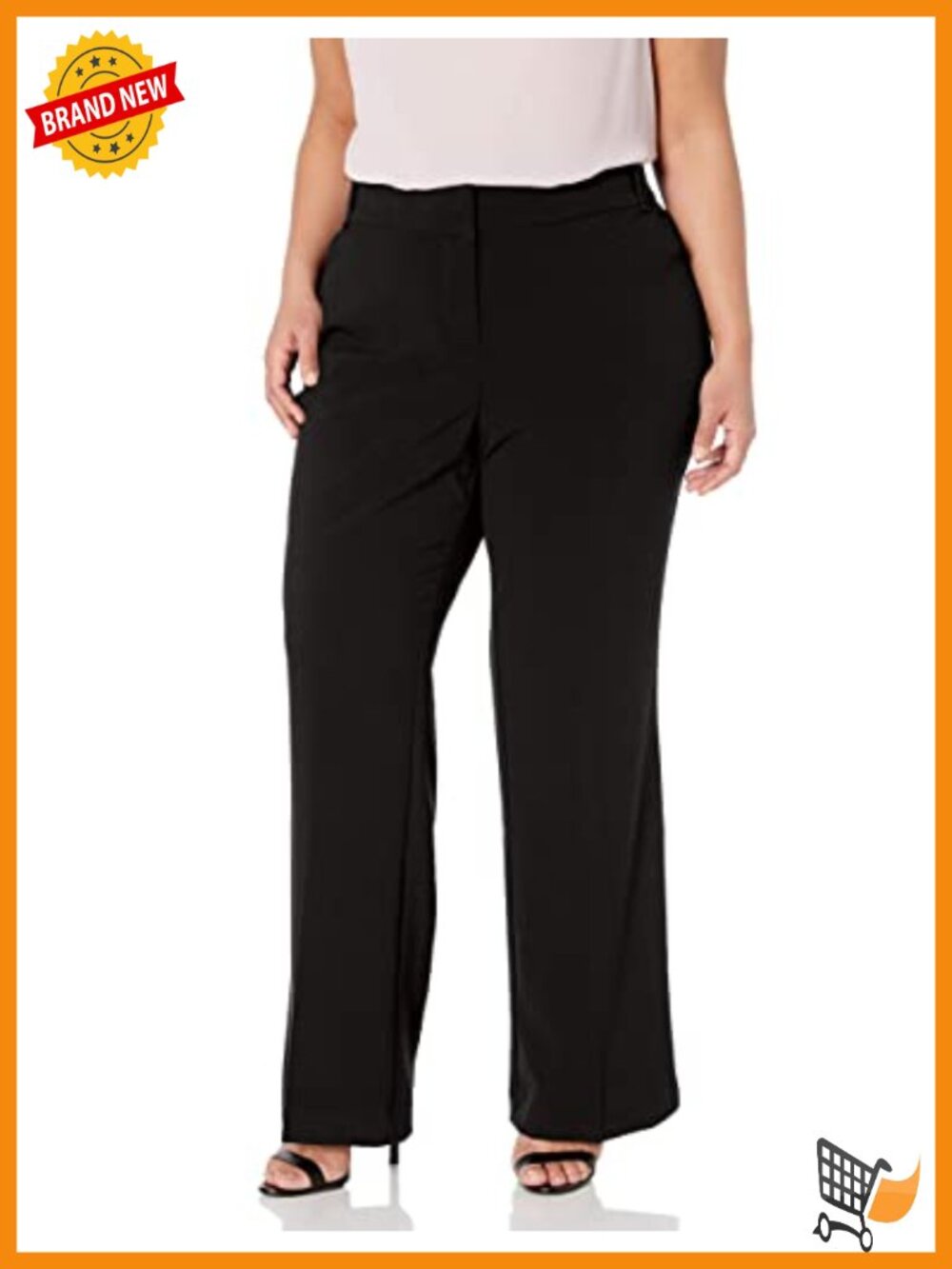 Women's Bistretch Flare Leg Dress Work Pants High Rise Slacks